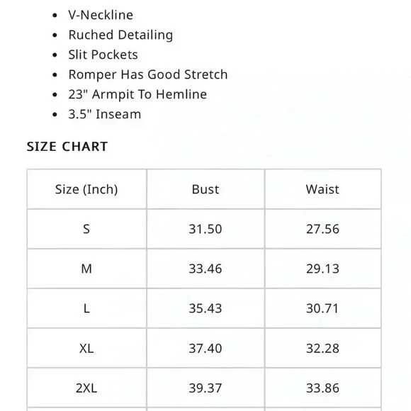 NWT Olive Flowy Romper with pockets. Size XL - Picture 4 of 5